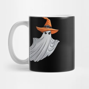 Ghost With Witches Hat Halloween Mug
